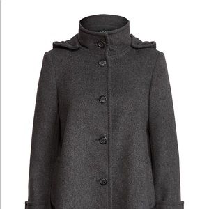 RALPH LAUREN fall/winter hooded charcoal walker coat L